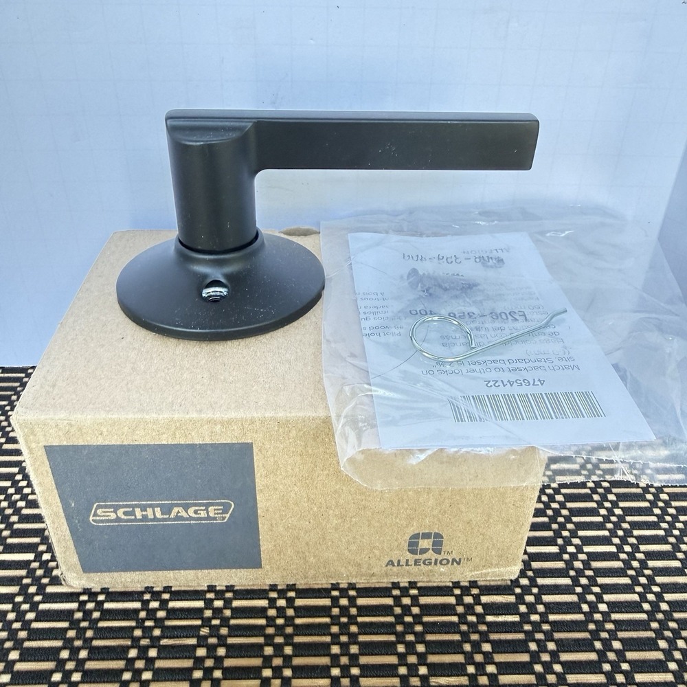 2 Schlage Allegion F170LAT622 Latitude Dummy Matte Black Lever Door Handle New